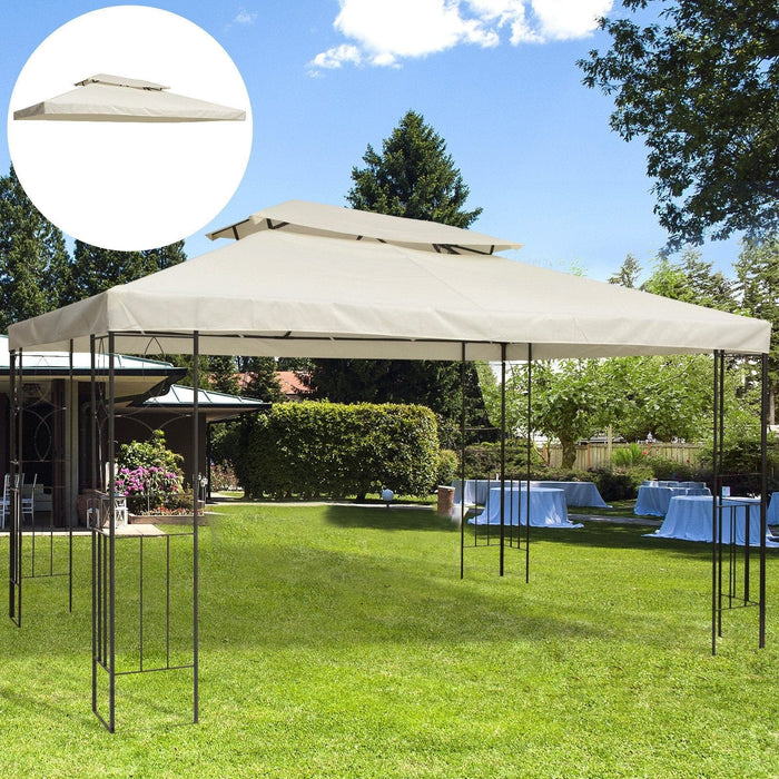 Waterproof Gazebo Canopy Replacement 3x4m, Cream (Top Only)