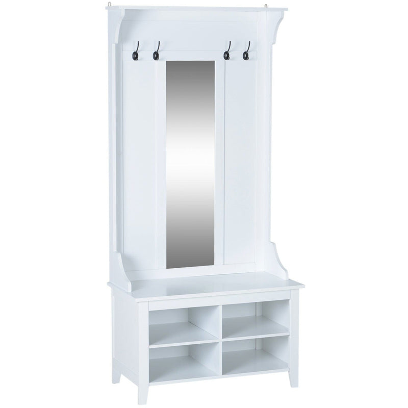 Hall Furniture Sets, Shoe Bench, Mirror Cabinet, Coat Rack