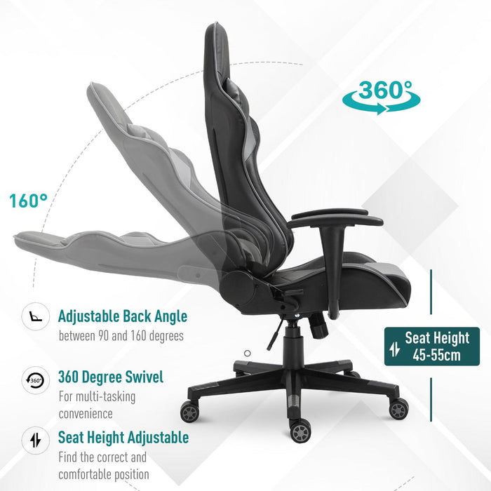 High-Back Racing Gaming Chair Black