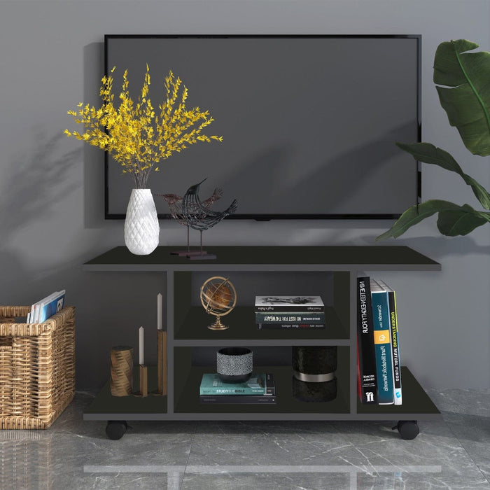 Compact TV Stand with Shelves, (80x40x40cm)