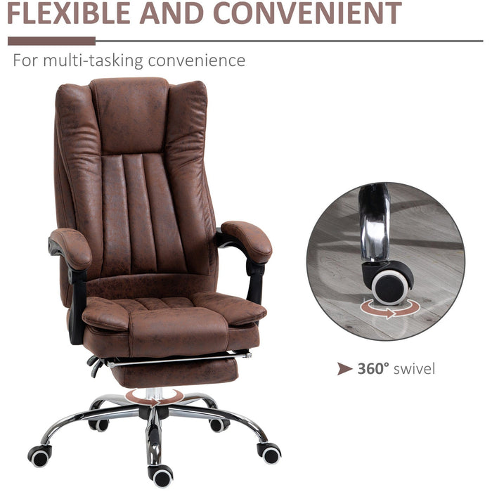 Reclining Executive Desk Chair, Brown