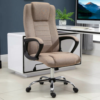 High Back Office Chair With Wheels, Adjustable Height Homcom