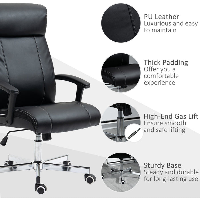 Vibration Massage Office Chair Black