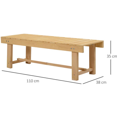 Wooden Garden Bench Outsunny
