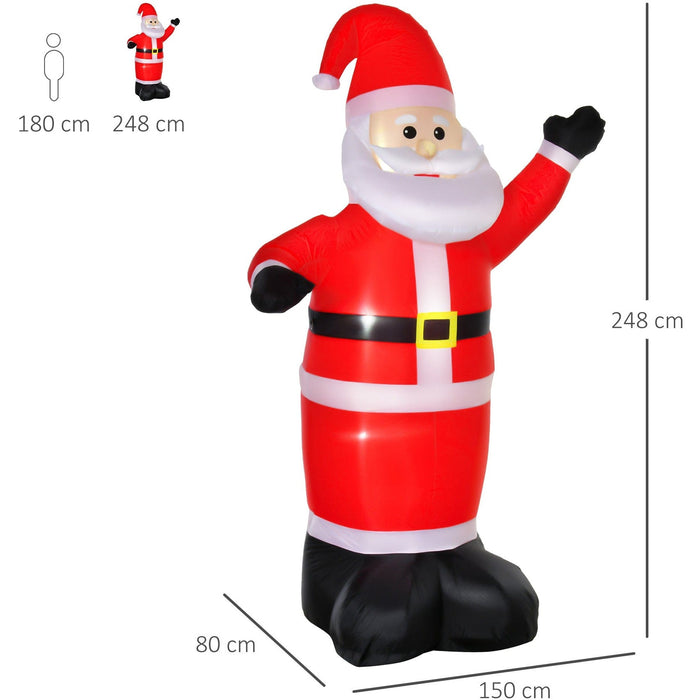 Image of an 8ft Outdoor Blow Up Santa Claus