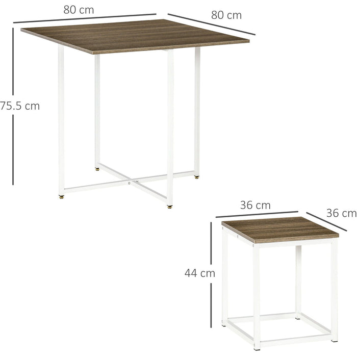 Square Dining Table and 4 Chairs