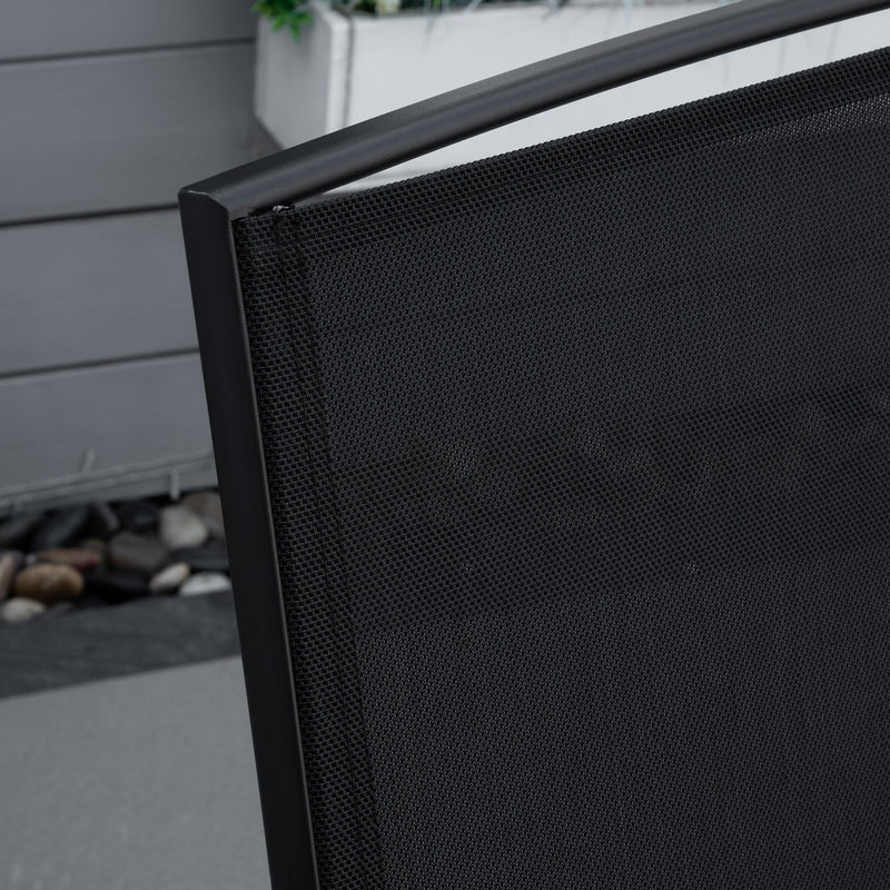 Bistro Set With Glider Chairs, Black