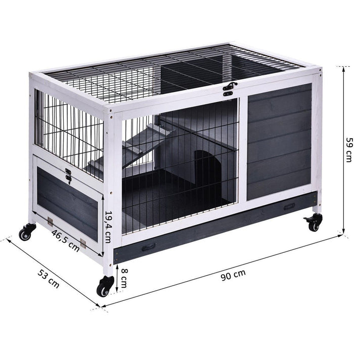 Indoor Rabbit Hutch with Lift Top