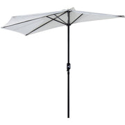 2.7m Half Parasol for Balcony - 5 Steel Ribs Outsunny