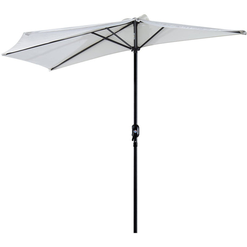 2.7m Half Parasol for Balcony - 5 Steel Ribs Outsunny