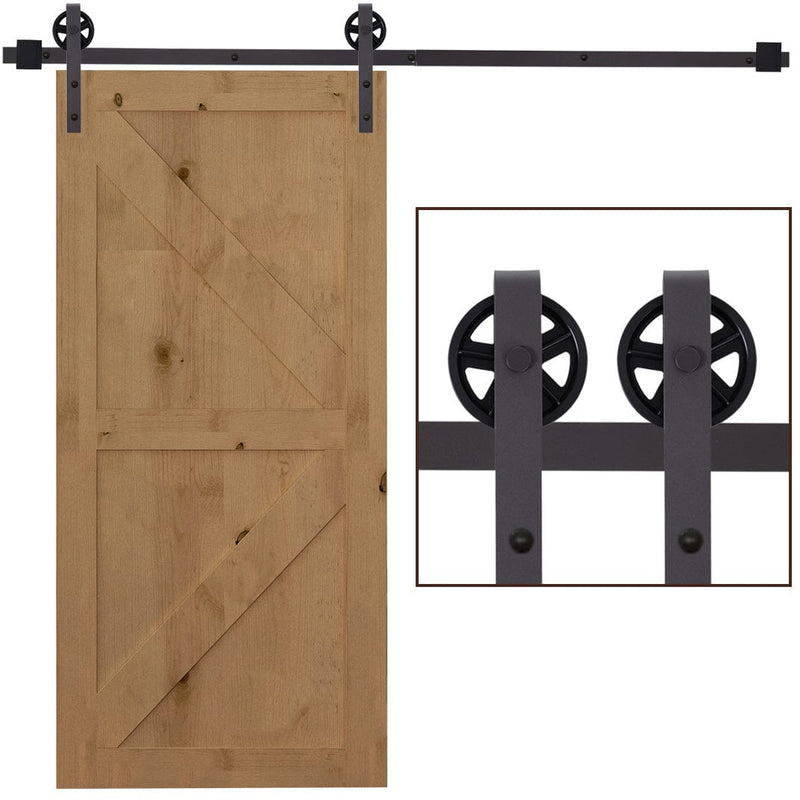 6FT/1830mm Modern Sliding Barn Door Hardware Kit