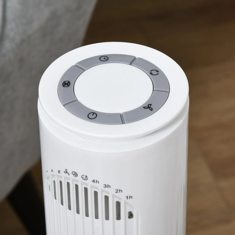 30" Tower Fan with Remote, Oscillation, 10h Timer, LED Light Homcom