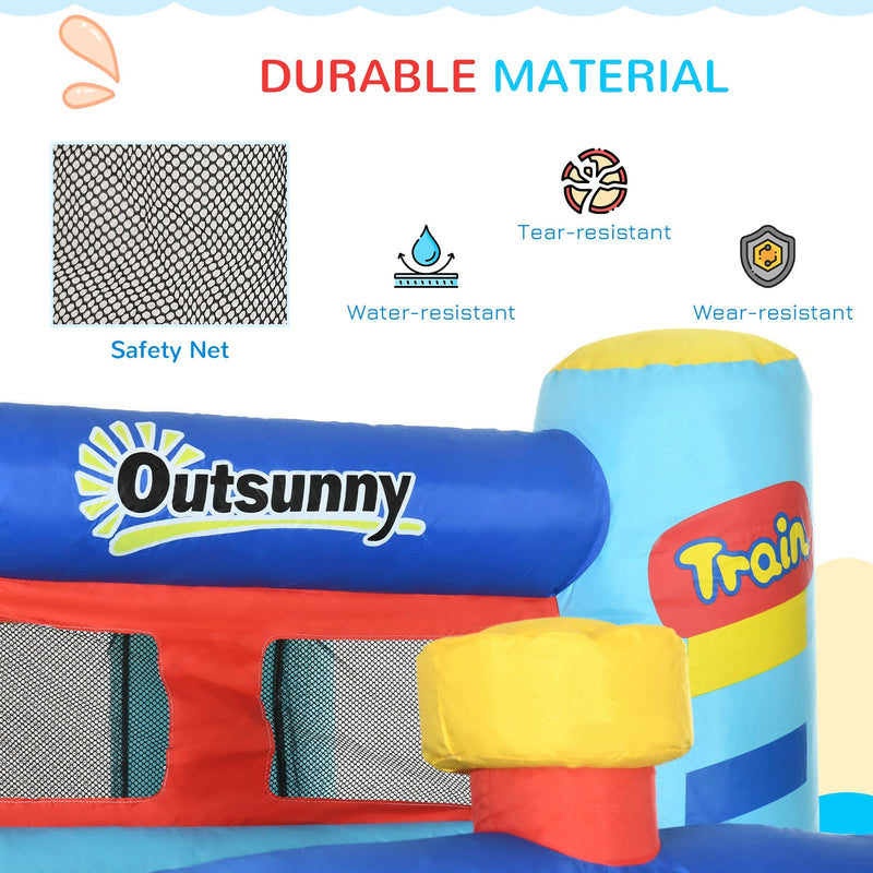 4 in 1 Bouncy Castle w/ Slide, Multicoloured Outsunny