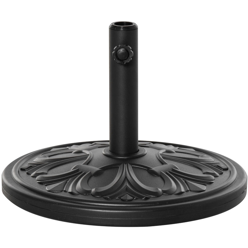 Outsunny Round Parasol Base Heavy Duty Cement Stand Umbrella Holder Garden Outsunny