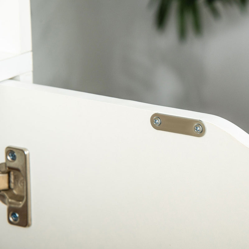 Narrow Bookcase With Cupboard, 5 Shelves, 59W x 29D x 180Hcm