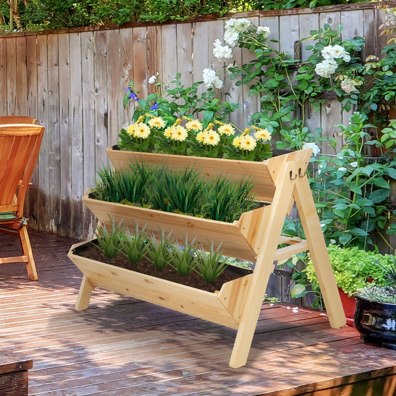 3 Tier Garden Planter, 120x68x80 cm
