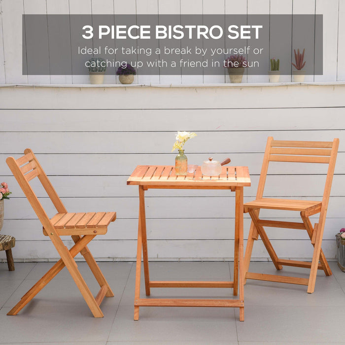 Folding Teak Bistro Set