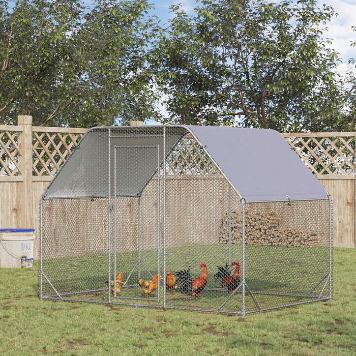 PawHut Medium Chicken Coop with Roof - 280x190x195cm