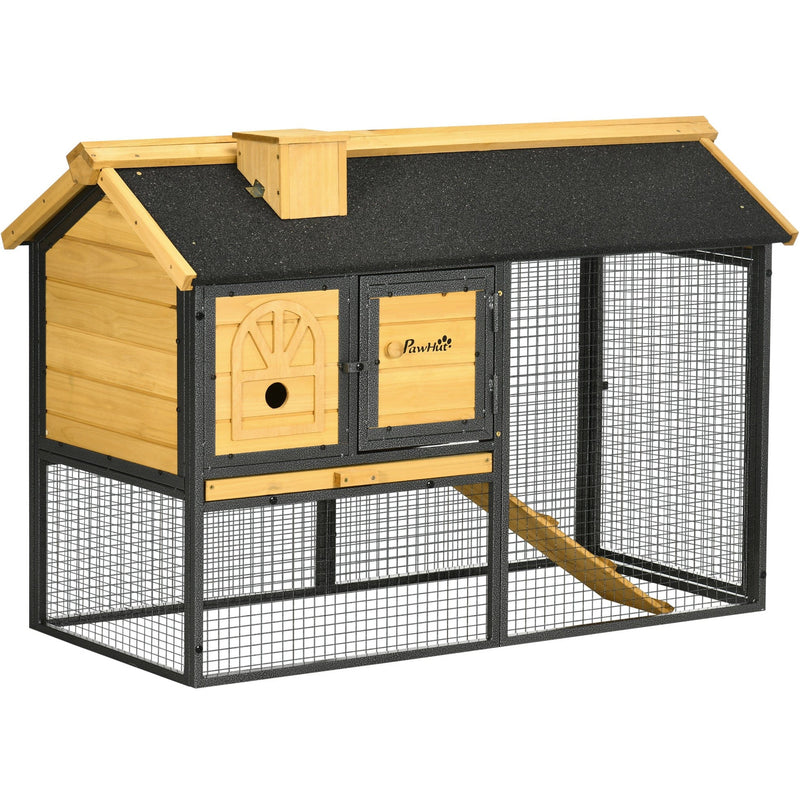 Outdoor Rabbit Hutch with Run (120x55.5x80cm)