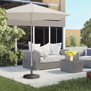 Bronze Round Outdoor Umbrella Stand - 18kg Outsunny