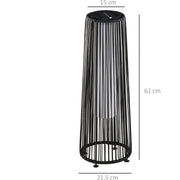 PE Rattan Solar Lanterns, Woven Wicker, Auto On/Off Outsunny