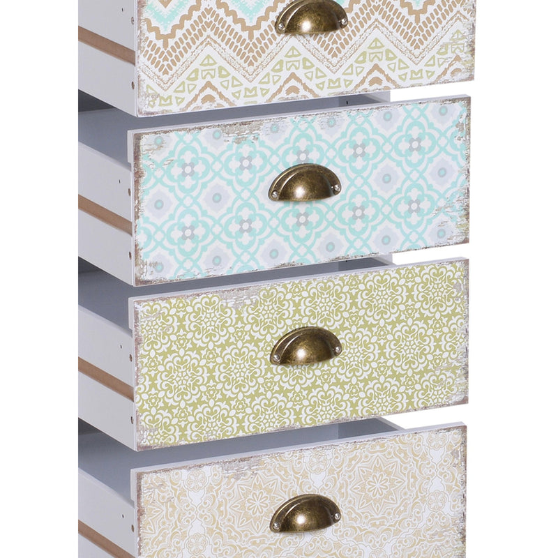White 5 Drawer Storage Chest Unit