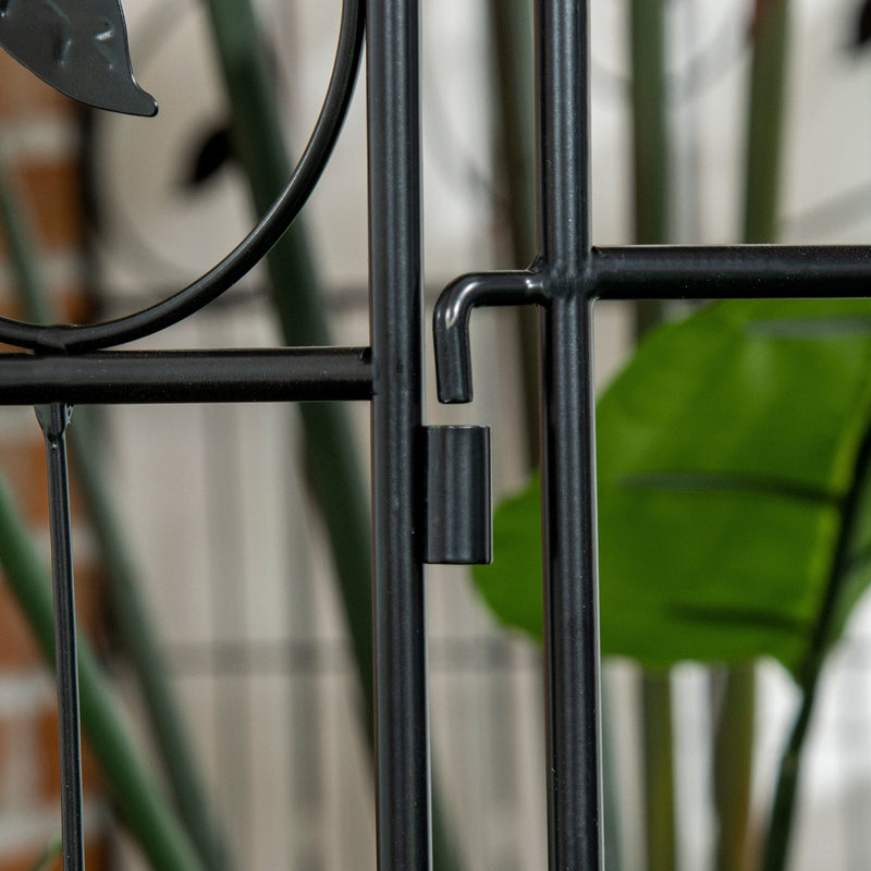 4 x Decorative Fence Panels, Rustproof, Black