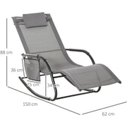 Rocking Garden Lounger Outsunny