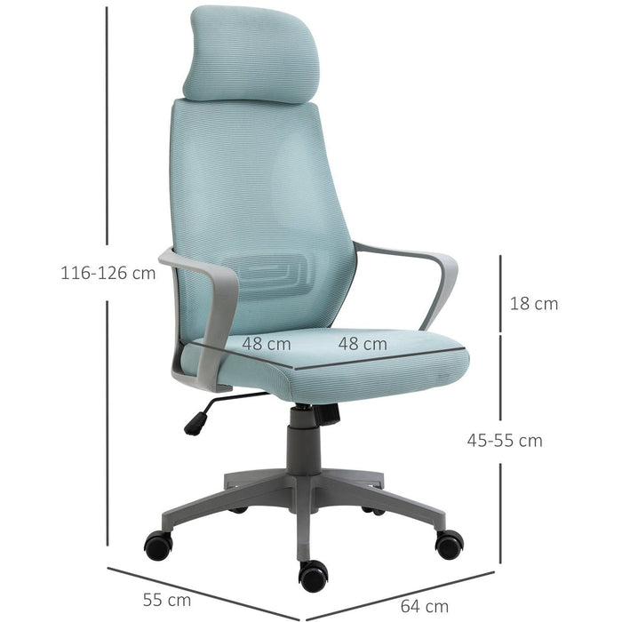 Swivel Office Chair With Wheels, Ergonomic Mesh Back