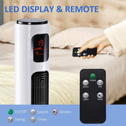 38" Tower Fan with Remote, 3 Speed, 12h Timer, Oscillation Homcom