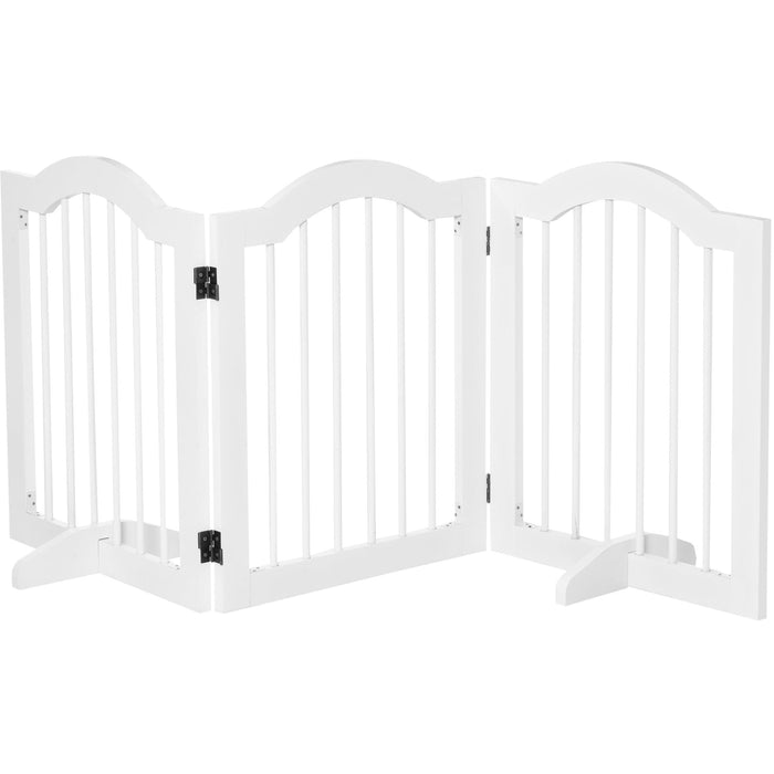 No Screw Freestanding Wooden Pet Gate,155 x 61cm