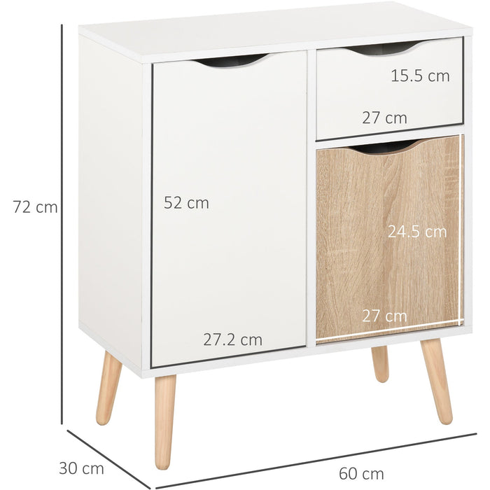 Scandi Inspired Floor Cabinet With Drawer