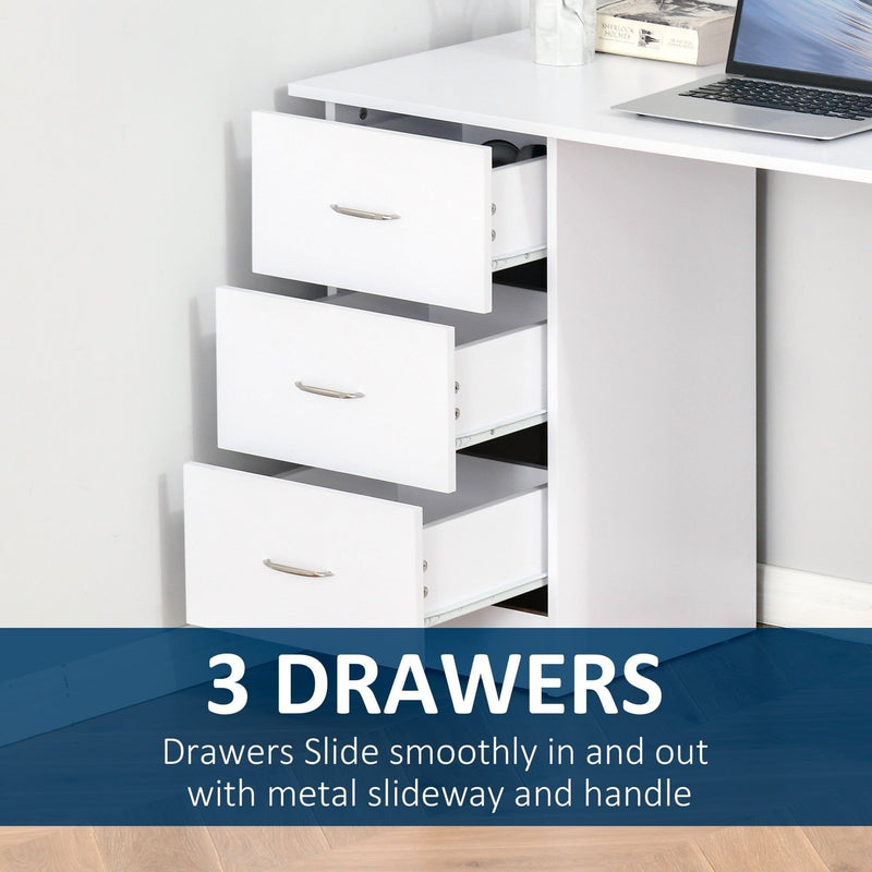 120cm Computer Desk with Storage for Home Office