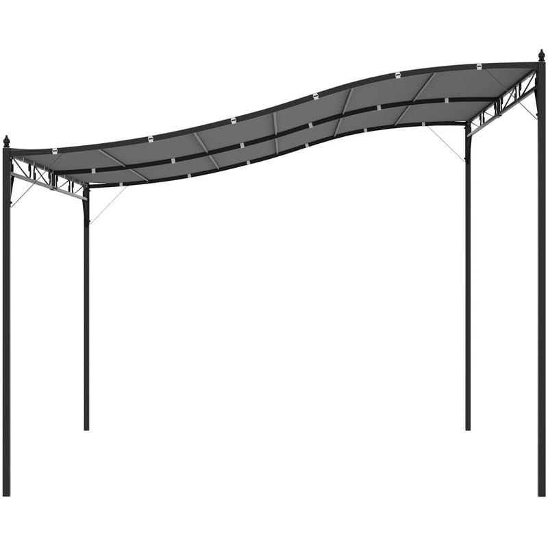 Wall Mounted Gazebo Canopy, Steel Frame, 4 x 3m