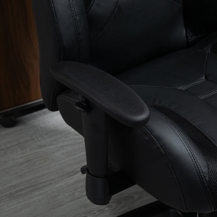 High Back Mesh & Leather Office Chair Black