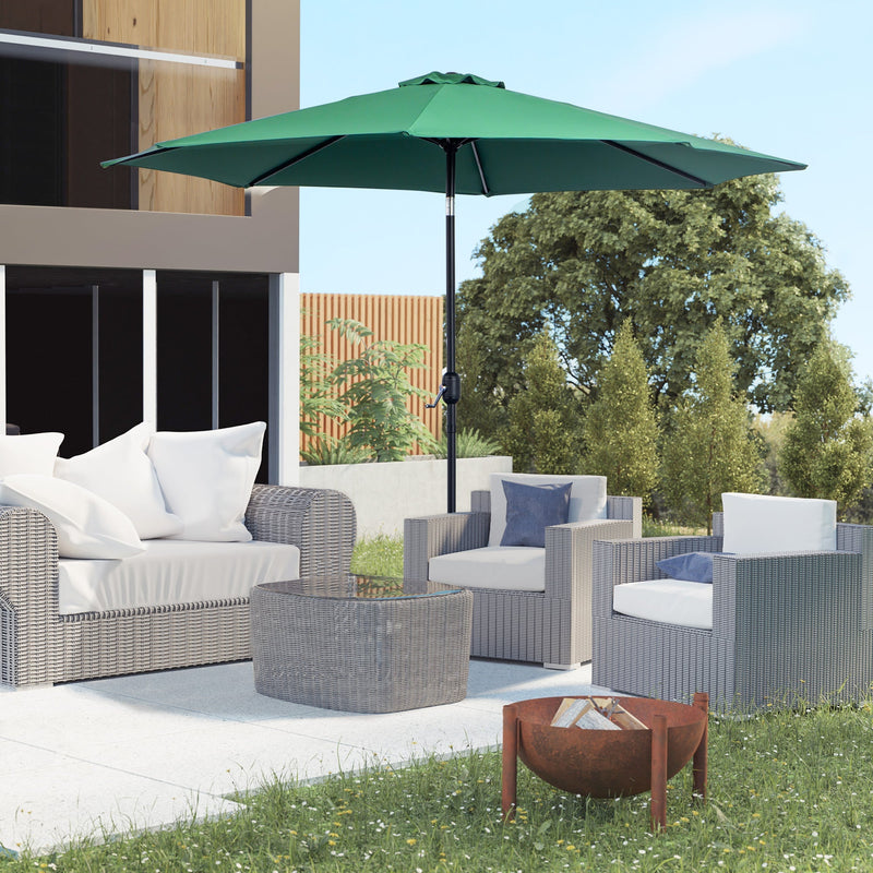 3m Tilting Garden Parasol with Crank Handle Outsunny