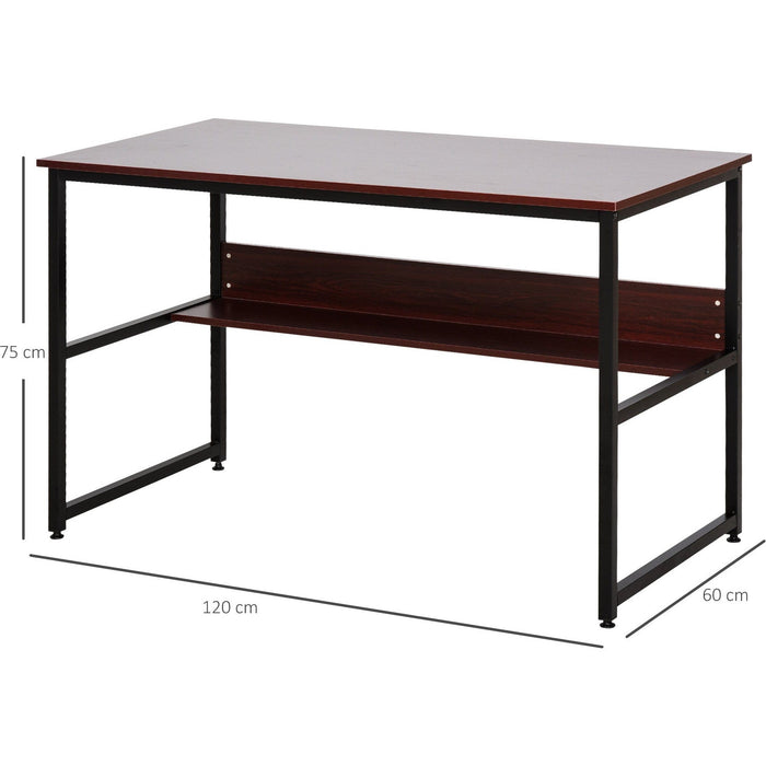 Home Office Desk with Shelf & Adjustable Feet