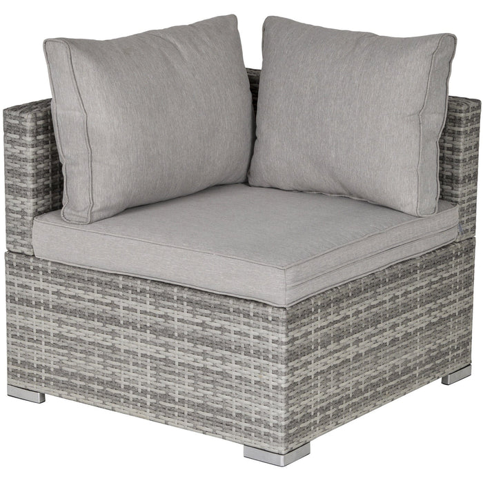 Rattan Wicker Corner Sofa Chair with Cushions