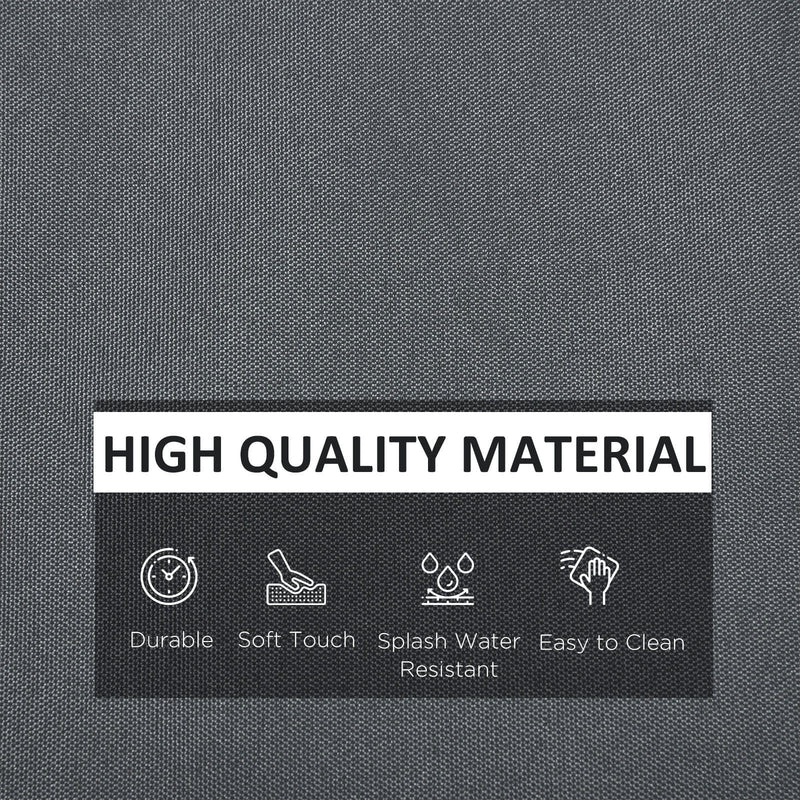 Grey Replacement Cushion Covers for Rattan Sofa (Cover Only)