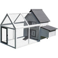 Wooden Chicken Coop With Nest & Ramp Pawhut