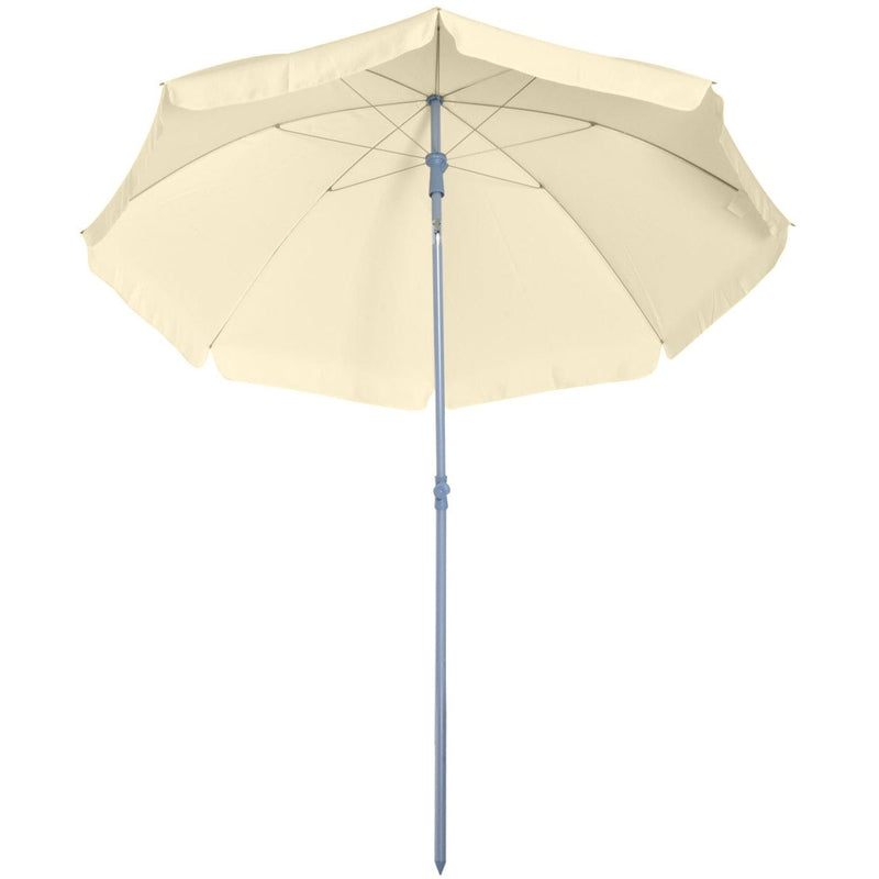 2.2m Beach Umbrella Parasol, Steel - Dark Green