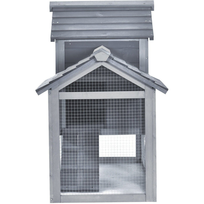 Chicken Coop and Run, For 2 Chickens, 150.5x54x87cm