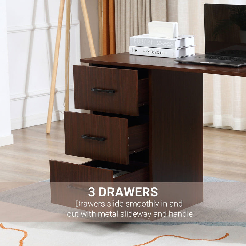 120cm Home Office Computer Desk with Storage Shelves