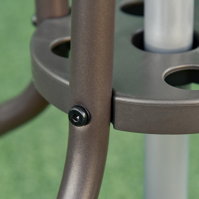 6 Piece Patio Dining Set with Parasol