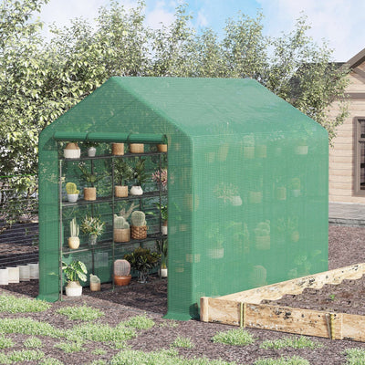 Walk In Greenhouse, Removable Cover, 244x180x210cm Outsunny