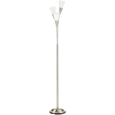 Silver 3-Light Upright Floor Lamp Homcom