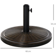 Stylish Patio Umbrella Stand, 35-48mm Poles Outsunny