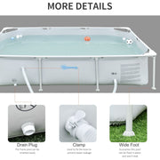8ft Steel Frame Pool Set, Filter Pump, Rust Resistant Outsunny