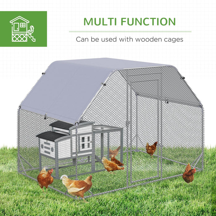 PawHut Medium Chicken Coop with Roof - 280x190x195cm