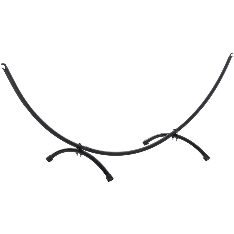 Hammock Stand for Indoor or Garden Use No Trees Needed Metal Frame Black Outsunny